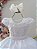 Vestido Infantil Branco Luxo Batizado Damas Casamento Festa - Imagem 3