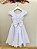Vestido Infantil Branco Luxo Batizado Damas Casamento Festa - Imagem 6