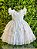 Vestido Bebê Branco Jardim Encantado Luxo Batizado - Imagem 1