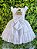 Vestido Bebê Branco Jardim Encantado Luxo Batizado - Imagem 3
