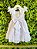 Vestido Bebê Branco Jardim Encantado Luxo Batizado - Imagem 5