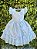 Vestido Bebê Azul Claro Jardim Encantado Luxo - Imagem 1