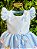 Vestido Bebê Azul Claro Jardim Encantado Luxo - Imagem 2
