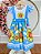 Vestido Infantil Junino Festas Azul Girassol Colorido - Imagem 4