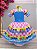 Vestido Infantil Junino Caipira Azul Saia Xadrez Colorido Festas - Imagem 5