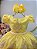 Vestido Infantil Amarelo Renda Dourada Realeza Festas - Imagem 5
