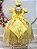 Vestido Infantil Amarelo Renda Dourada Realeza Festas - Imagem 6