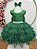 Vestido Infantil Verde Saia Babados e Glitter Daminha - Imagem 1
