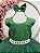 Vestido Infantil Verde Saia Babados e Glitter Daminha - Imagem 2