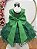 Vestido Infantil Verde Saia Babados e Glitter Daminha - Imagem 3