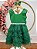 Vestido Infantil Verde Saia Babados e Glitter Daminha - Imagem 4