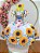 Vestido Infantil Junino Caipira Festa São João Branco Girassol - Imagem 1