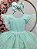 Vestido Infantil Verde Menta Saia Babados e Glitter Festas - Imagem 2