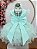 Vestido Infantil Verde Menta Saia Babados e Glitter Festas - Imagem 3