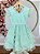 Vestido Infantil Verde Menta Saia Babados e Glitter Festas - Imagem 4