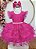 Vestido Infantil Pìnk Saia Babados e Glitter Daminhas - Imagem 1