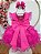 Vestido Infantil Pìnk Saia Babados e Glitter Daminhas - Imagem 3