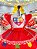 Vestido Infantil Junino Caipira Festas Vermelho Colorido Luxo - Imagem 2