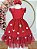 Vestido Infantil Vermelho Jardim Encantado Apliques Festas - Imagem 1