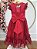 Vestido Infantil Vermelho Jardim Encantado Apliques Festas - Imagem 5