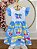 Vestido Infantil Junino Festas Azul Coração Colorido - Imagem 4