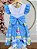 Vestido Infantil Junino Festas Azul Coração Colorido - Imagem 5