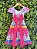 Vestido Infantil Junino Caipira Arraiá Festas Rosa e Azul - Imagem 5