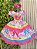 Vestido Infantil Junino Caipira Arraiá Festas Rosa e Azul - Imagem 1