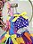 Vestido Infantil Junino Caipira Arraiá Lilás Colorido - Imagem 3