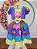 Vestido Infantil Junino Caipira Arraiá Lilás Colorido - Imagem 5