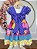 Vestido Infantil Junino Caipira Arraiá Lilás Colorido - Imagem 6