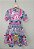 Vestido Infantil Junino Arraiá Rosa Com Florzinhas Colorida - Imagem 3