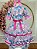 Vestido Infantil Junino Arraiá Rosa Com Florzinhas Colorida - Imagem 12