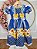 Vestido Infantil Junino Caipira Festas Azul Colorido Florido - Imagem 5