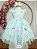 Vestido Infantil Verde Agua Jardim Encantado Apliques Festas - Imagem 1