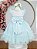 Vestido Infantil Verde Agua Jardim Encantado Apliques Festas - Imagem 3