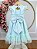 Vestido Infantil Verde Agua Jardim Encantado Apliques Festas - Imagem 5