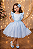 Vestido Infantil Azul Festa Glitter Princesa - Imagem 2