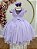 Vestido Infantil Jardim Encantado Com Renda Lilás Festas - Imagem 4