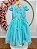 Vestido Infantil Verde Jardim Encantado Renda Metalizada - Imagem 5
