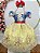 Vestido Infantil Com Renda Dourada Realeza Festas - Imagem 1