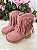 Bota Coturno Infantil Menina Botinha Confortável Rosa - Imagem 1