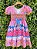 Vestido Infantil Junino Arraiá Rosa Chiclete Festa São João - Imagem 5
