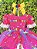 Vestido Infantil Junino Arraiá Pink Festa São João - Imagem 4