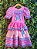 Vestido Infantil Junino Caipira Arraiá Xadrez Rosa Colorido - Imagem 6