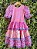 Vestido Infantil Junino Caipira Arraiá Xadrez Rosa Colorido - Imagem 8
