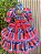 Vestido Infantil Junino Caipira Arraiá Vermelho Xadrez Colorido - Imagem 3