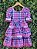 Vestido Infantil Junino Caipira Arraiá Rosa Xadrez Colorido - Imagem 4