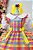Conjunto Junino Meninas Blusa Branca Com Saia Xadrez Colorida - Imagem 3