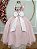 Vestido Infantil Longo Rosa Bebê Luxo Formaturas Daminhas - Imagem 5